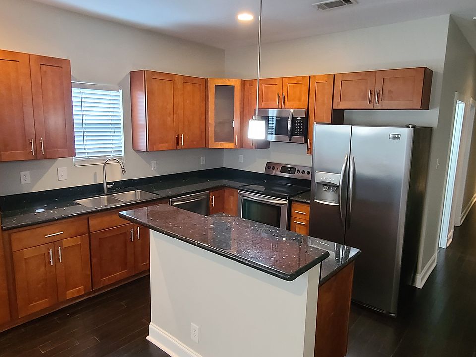 Kitchen and island