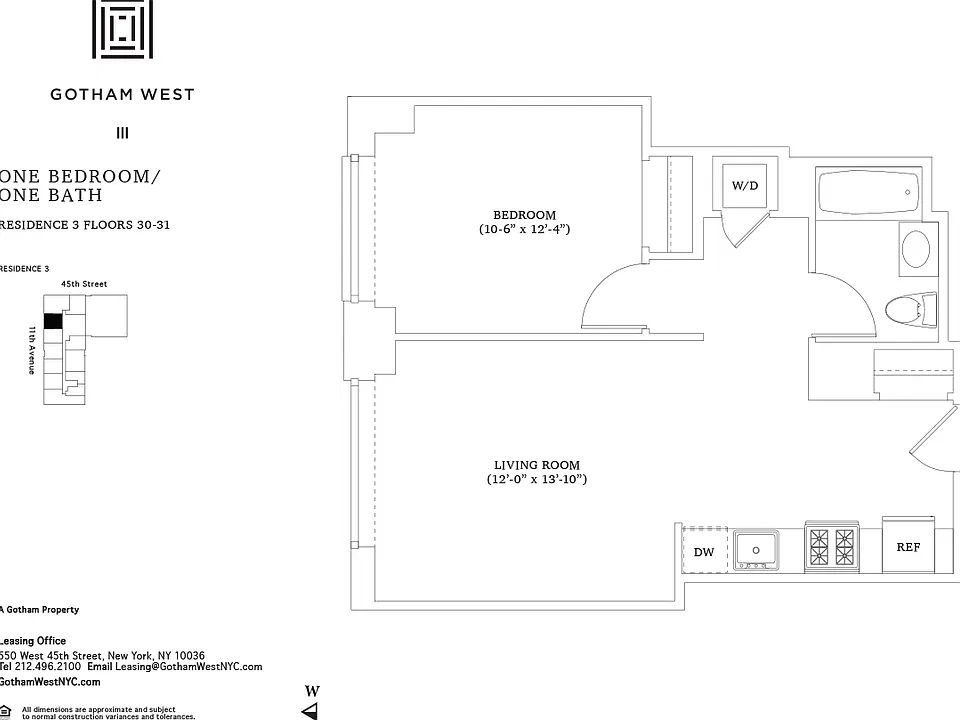 550 W 45th St #Penthouse 103