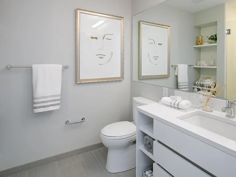 Large bathrooms with storage