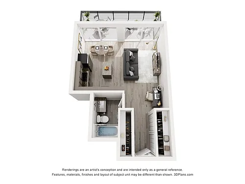 Floor plan Studio A