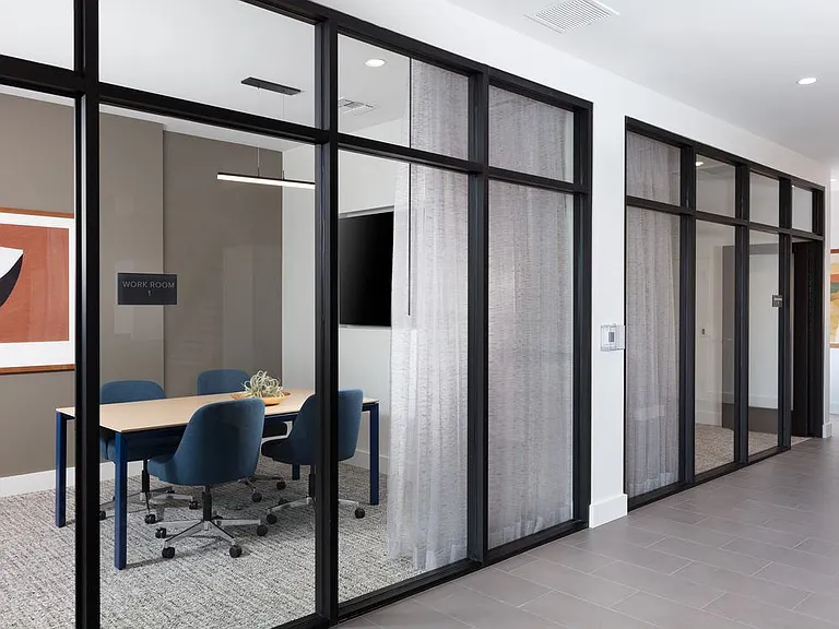 Work lounge with conference rooms