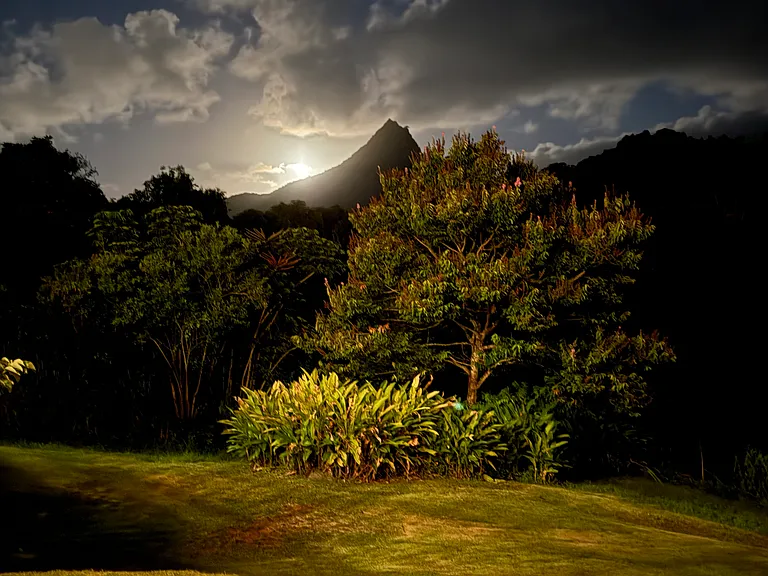 Moonrise over Olomana