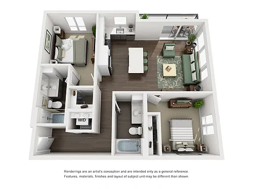 Floor plan 2x2 MFTE