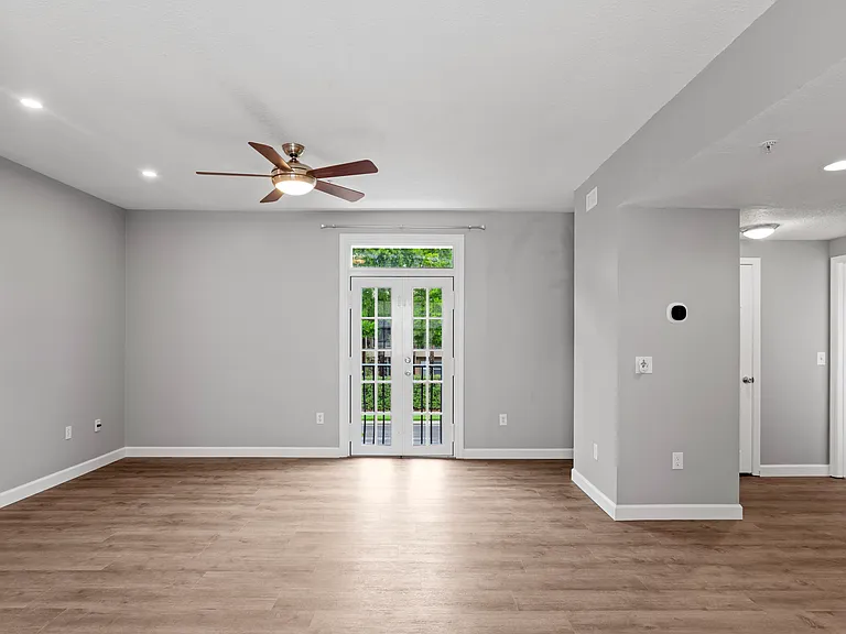 Living room with an open concept and plenty of natural light