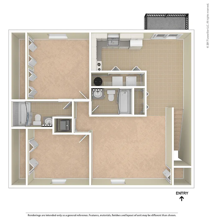 Floor plan Royal Court Two Bedroom Upper