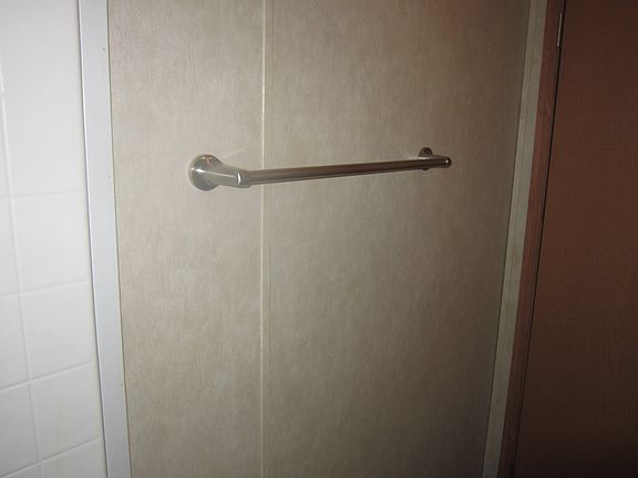 Built in towel rack