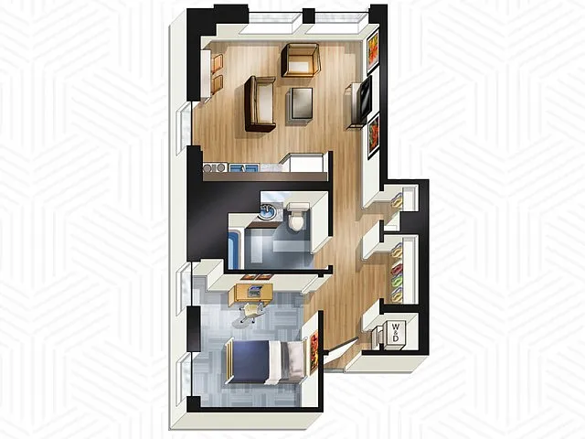 Floor plan 1x1. Floor 26