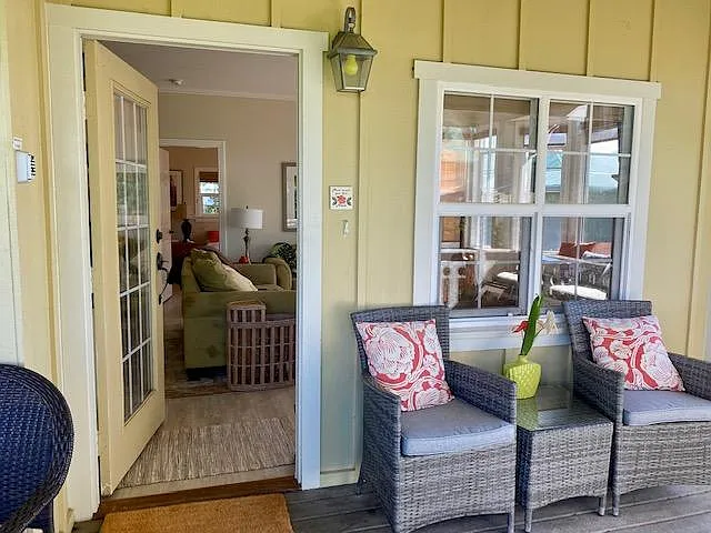 front door with small lanai
