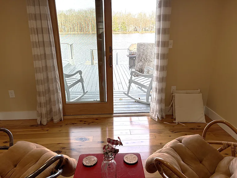 Master bedroom: Sit in the chairs and look out on the lake