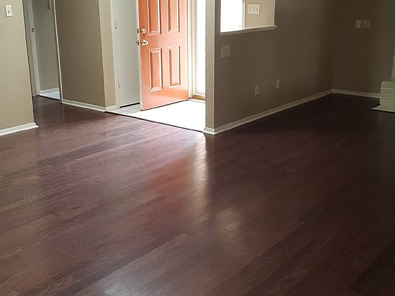 Front door into living/dining room