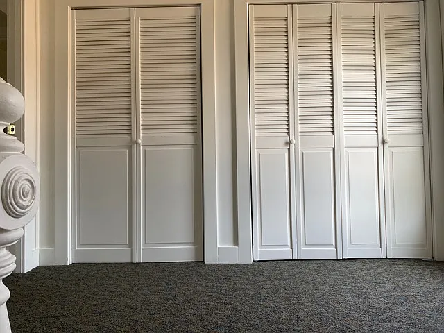 Upstairs closet for Bedroom 3