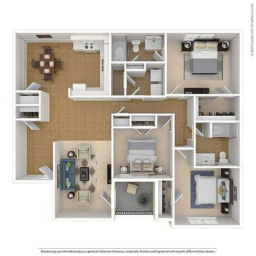 Floor plan The Bayfront - 3x2