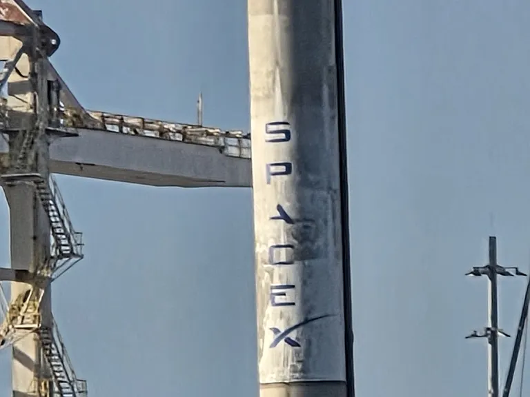 Space X Booster At The Port