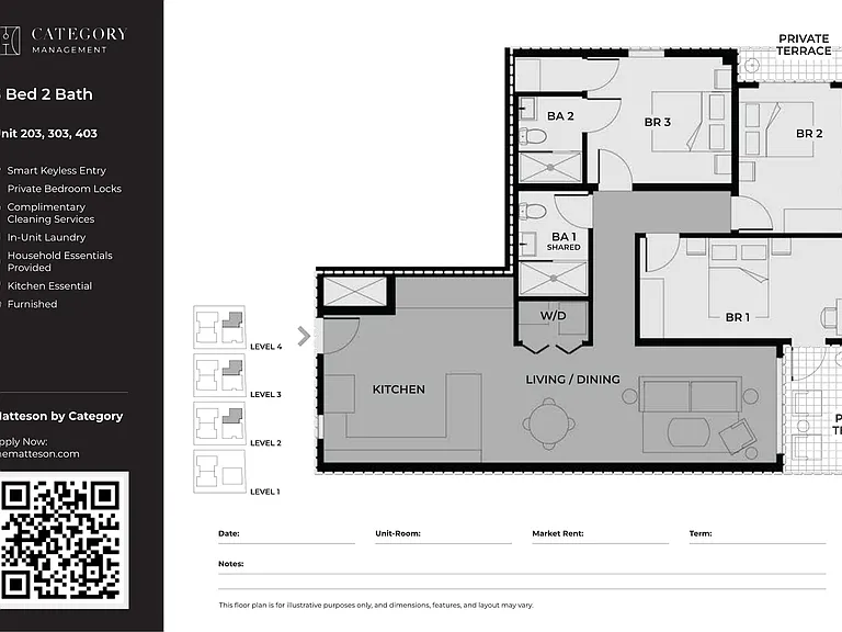 3 Bed 2 Bath - Type F 3 Bed 2 Bath - Type F