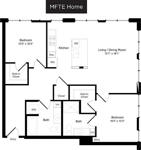 Floor plan B2b West- Income Restricted