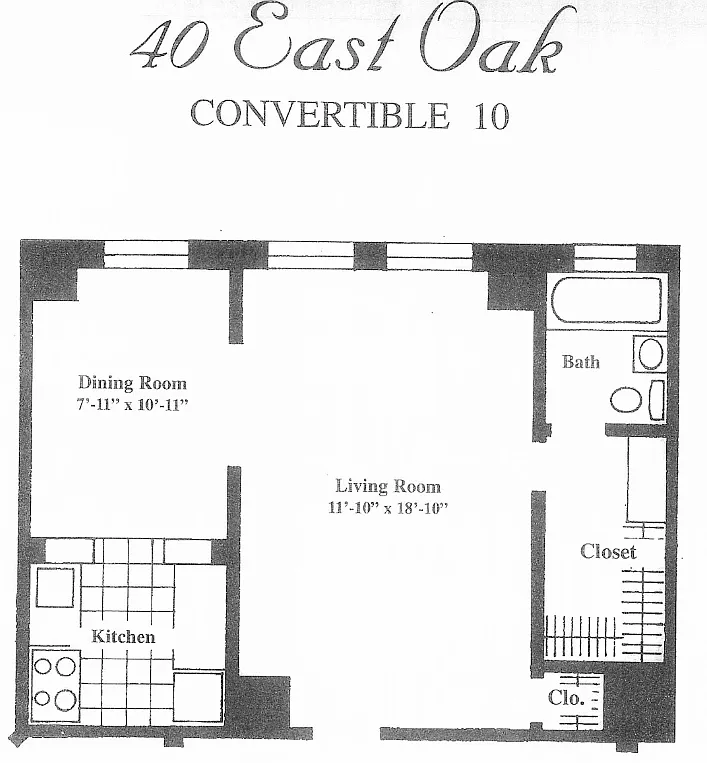 Floor plan Convertible - 10 tier