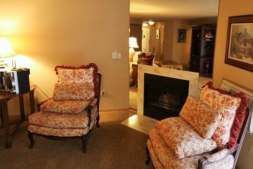 Cozy living room with fireplace