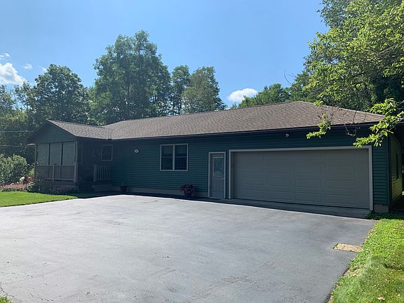 Huge garage - covered porch