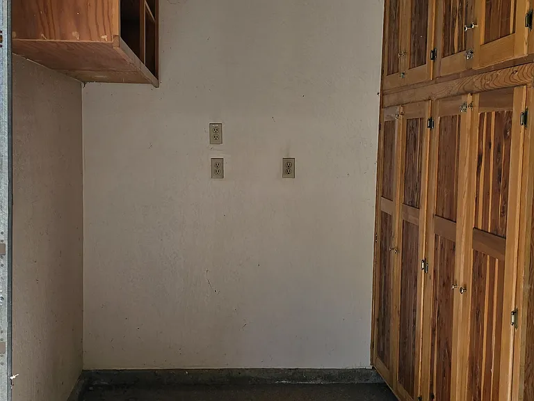 extra cedar garage storage in double garage