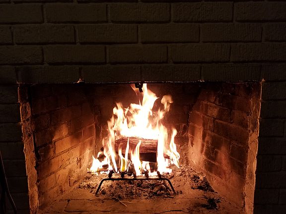Working fireplace