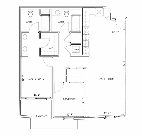 Floor plan Two Bedroom