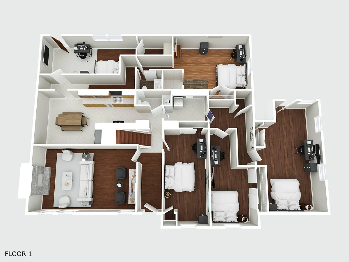 Floor 1 - 3D - Fountainwood Dr
