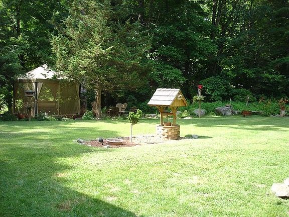 Backyard with deck 