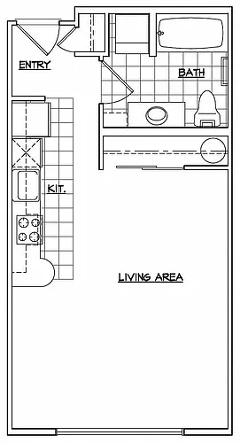 Floor plan Helix Studio + Extra Storage