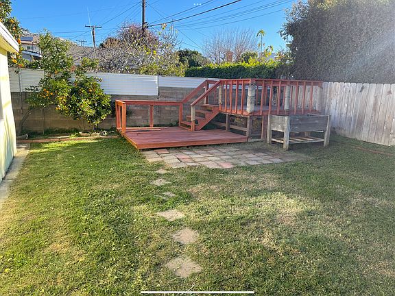 Nice backyard with fruit trees