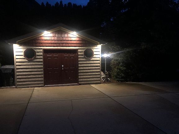 Stick built storage shed
