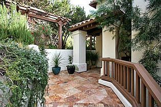 Elegant front courtyard