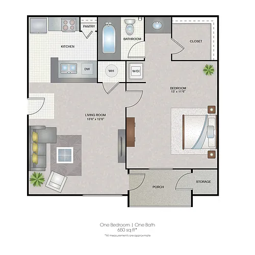 Floor plan Regular One Bedroom