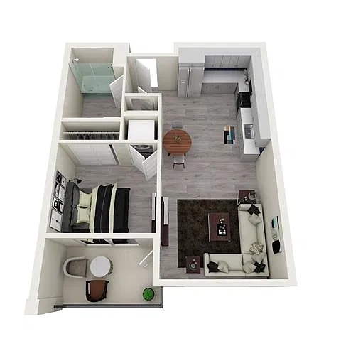 Floor plan 1X1 F