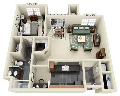 Floor plan Plan B (A1F)