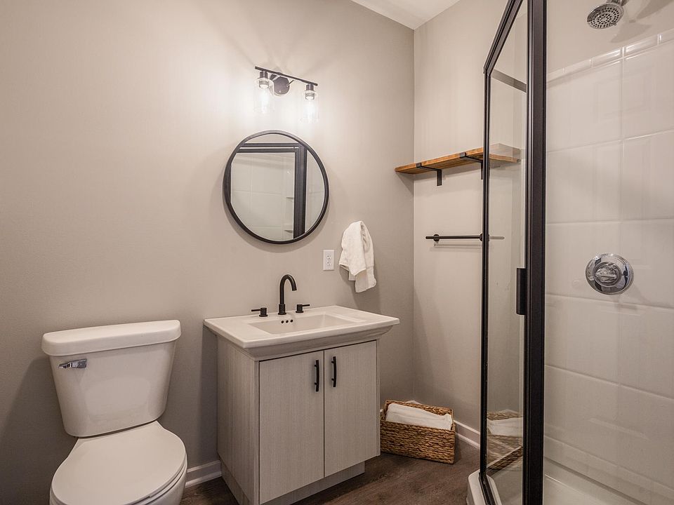 Bathroom with stand up shower