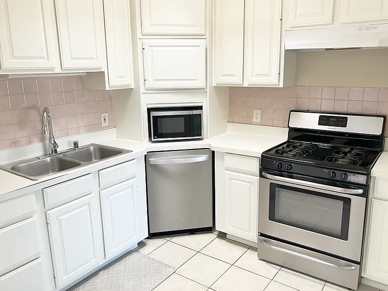 Kitchen appliances and cabinets