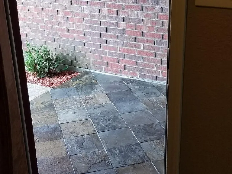 tiled front porch