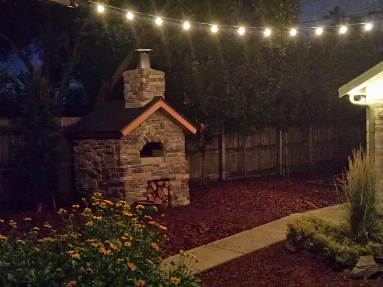 Backyard at night
