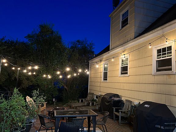 Back Patio with cafe lights
