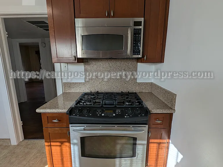 Built in stove and microwave included.