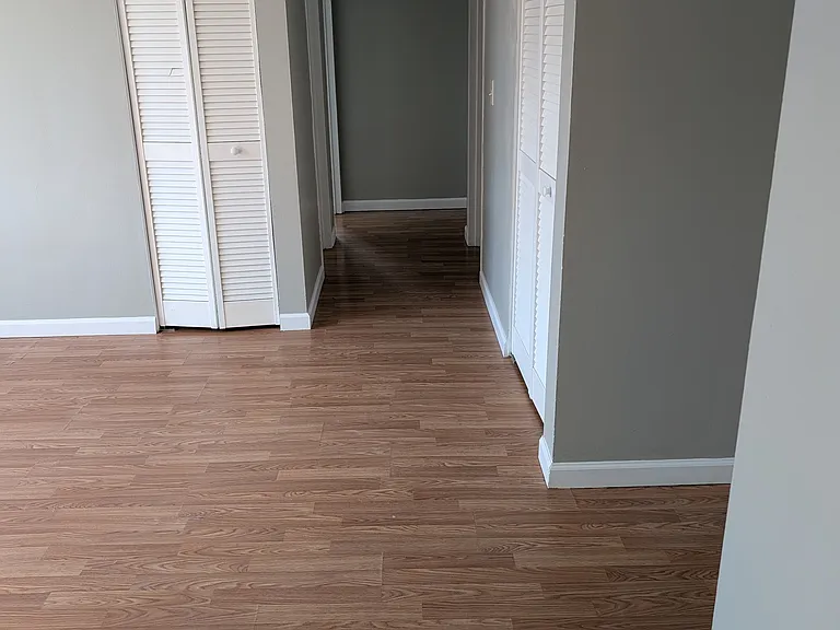 Hallway to bathrooms and bedrooms