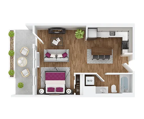 Floor plan Fern Studio
