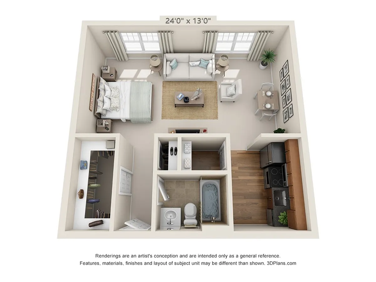 Floor plan Studio | 375 sqft