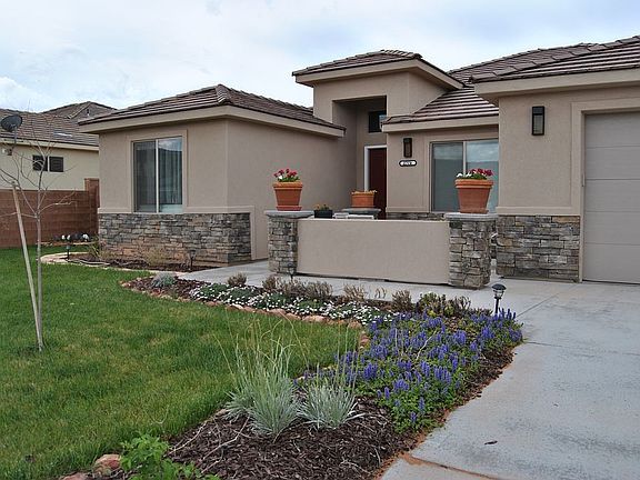 all of front yard landscaped