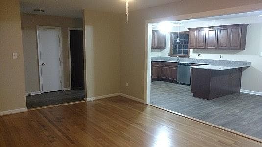 Open concept, refinished floors