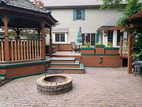 Deck, hot tub, fire pit