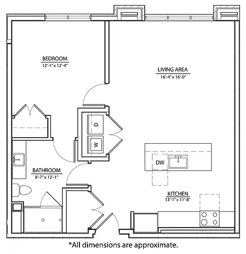 Floor plan Deluxe Studio