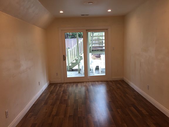 Living room leads to patio