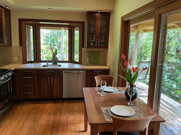 Dining with greenery
