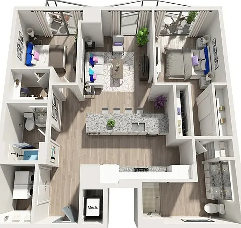 B6PH | 2x2 | 1240 sq ft B6PH | 2x2 | 1240 sq ft